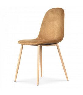 Chaises Josef Wood Velours Kraft