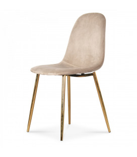 Lot de 2 Chaises Josef Gulde Velours Taupe