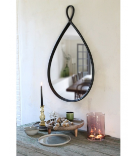 Miroir Trinita Rotin Noir 2