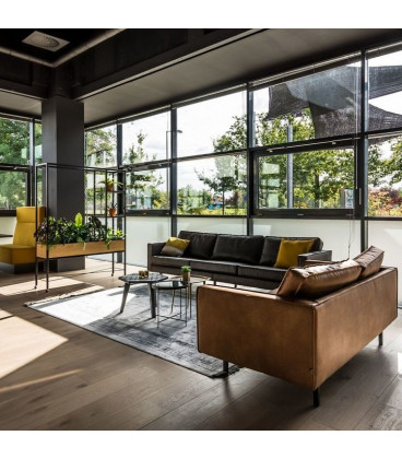 Canapé Rodéo 3 Places XL Black Cuir RecycléWOOOD by De Eekhoorn