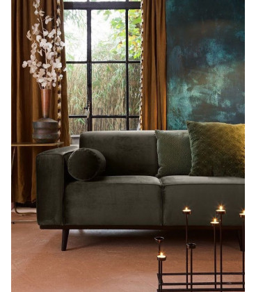 Canapé Statement 3 Places 230cm Velours Vert Chaud