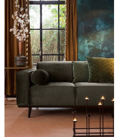 Canapé Statement 3 Places 230cm Velours Vert Chaud