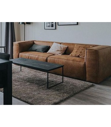 Canapé Bean 3.5 Places en Cuir Recyclé CognacWOOOD by De Eekhoorn