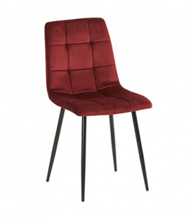 Chaise Manta Burgandy Velours Ras 