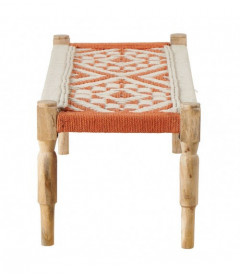 Charpoy Orange&Blanc 120/45cm Athezza