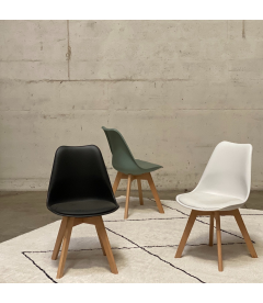 Chaise Copenhague Blanc + Coussin Chaise Copenhague Blanc + Coussin