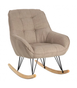 Rocking Chair Capitonné Taupe