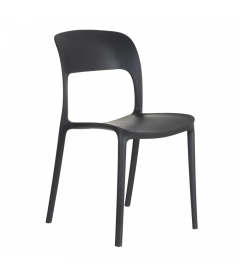 Lot de 4 Chaises Sole Empilables Gris foncé Lot de 4 Chaises Sole Empilables Gris foncé