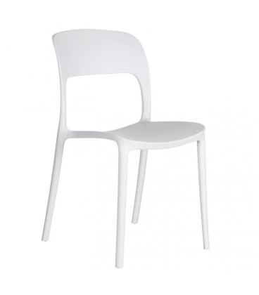 Lot de 4 Chaises Sole Empilables Blanches