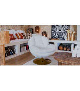 Fauteuil Pivotant Memento Blanc ieds Gold