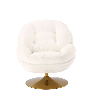 Fauteuil Pivotant Memento Blanc ieds Gold