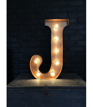 Lettre Lumineuse Métal J