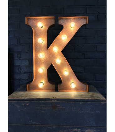 Lettre Lumineuse Métal K