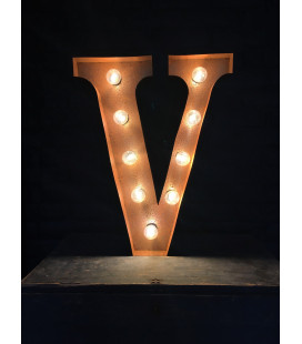 Lettre Lumineuse Métal V