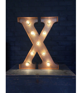 Lettre Lumineuse Métal X