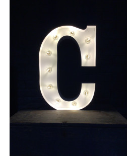 Lettre Lumineuse Métal C 2