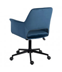 Chaise de bureau Louise velours bleu Chaise de bureau Louise velours bleu