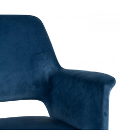 Chaise de bureau Louise velours bleu Chaise de bureau Louise velours bleu