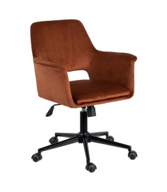 Chaise de bureau Louise velours marron Chaise de bureau Louise velours marron