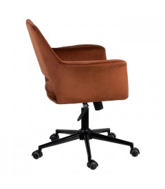 Chaise de bureau Louise velours marron Chaise de bureau Louise velours marron