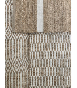 Tapis en jute Minimaliste noir 230x160