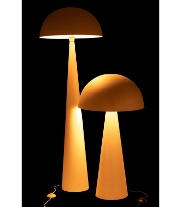 Lampe Champignon Metal Blanc Mat