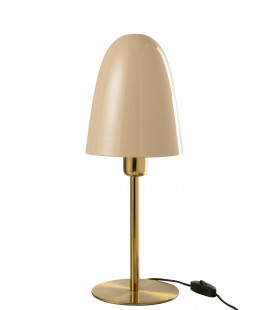 Lampe de table métal beige
