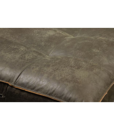 Fauteuil Rodéo Classic Cuir Recyclé Army MatelasséWOOOD by De Eekhoorn