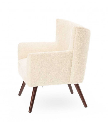 Fauteuil Wayne Tissu Bouclé Beige