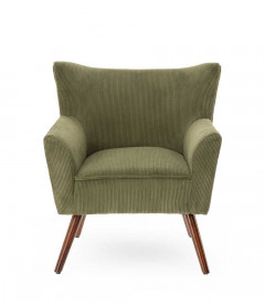 Fauteuil Wayne Velours Côtelé Kaki 