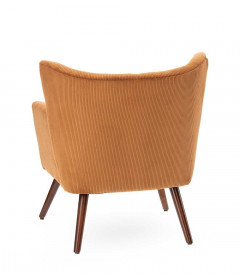 Fauteuil Wayne Velours Côtelé Orange Fox