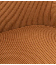 Fauteuil Wayne Velours Côtelé Orange Fox