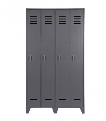 Armoire Stin pin massif gris acier