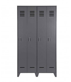 Armoire Stijn pin massif gris acierWOOOD by De Eekhoorn
