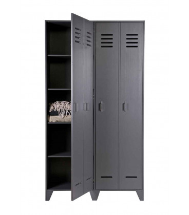 Armoire Stijn pin massif gris acierWOOOD by De Eekhoorn