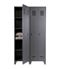 Armoire Stijn pin massif gris acierWOOOD by De Eekhoorn