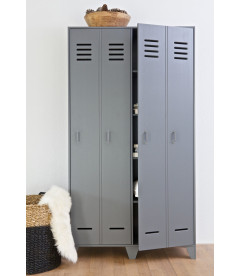 Armoire Stijn pin massif gris acierWOOOD by De Eekhoorn