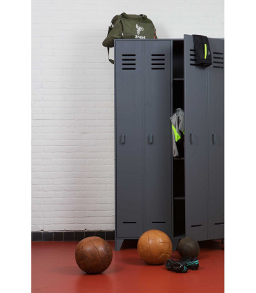 Armoire Stijn pin massif gris acierWOOOD by De Eekhoorn