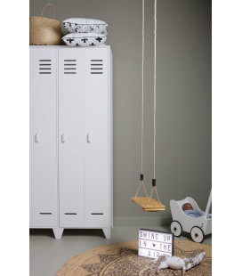 Armoire Stin pin massif blanc