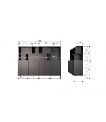 Armoire Gravure plaqué frêne expressoWOOOD by De Eekhoorn