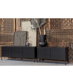 Meuble TV Grace Pin Noir 150cmWOOOD by De Eekhoorn