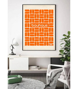 Toile+caisse américaine Bauhaus Orange