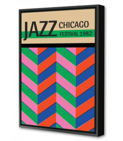 Toile+caisse américaine Jazz Chicago 80x120cm
