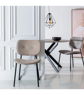 Lot de 4 Chaises Bouton Crème
