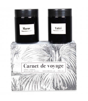 Coffret de 2 bougies ambre et vanille