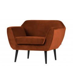 Fauteuil Rocco velours rouilleWOOOD by De Eekhoorn Fauteuil Rocco velours rouilleWOOOD by De Eekhoorn