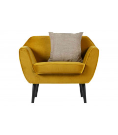 Fauteuil Rocco velours moutardeWOOOD by De Eekhoorn Fauteuil Rocco velours moutardeWOOOD by De Eekhoorn