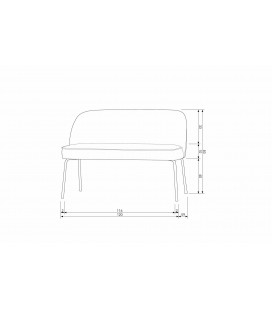 Banquette de Table 2 Places Vogue Velours mielWOOOD by De Eekhoorn 2