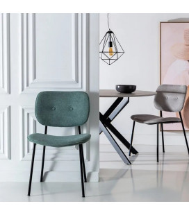 Lot de 4 Chaises Bouton Turquoise