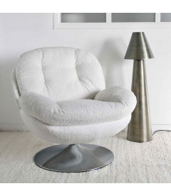 Fauteuil Pivotant Memento Blanc Bouclette